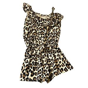 Animal print short jumper